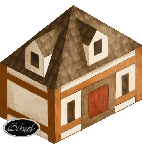 Charlotte Scheel gameart game art koncept kunst concept art isometric isometrisk by hus house