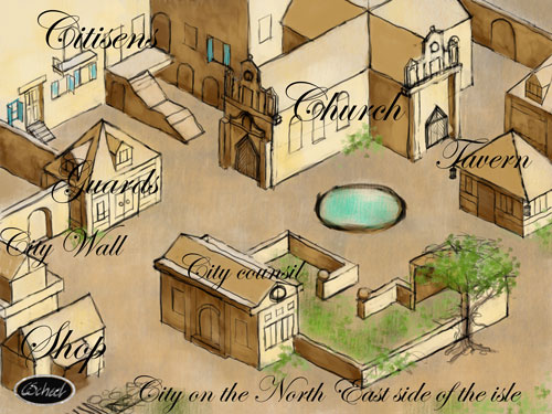 Charlotte Scheel gameart game art koncept kunst concept art isometric isometrisk by city