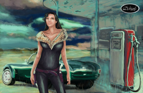Charlotte Scheel gameart game art koncept kunst concept art portrait vector female kvinde