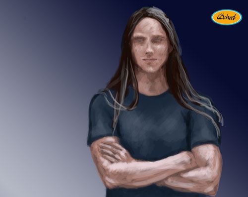 Charlotte Scheel gameart game art koncept kunst concept art portrait portræt male mand