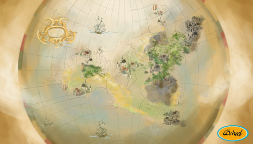 Charlotte Scheel gameart game art koncept kunst concept art kort maps GUI