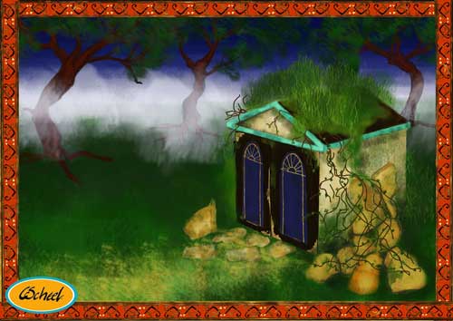 concept game art Charlotte Scheel chapel krypt