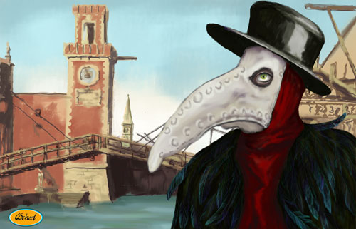 Charlotte Scheel gameart game art koncept kunst concept art Venice bird mask