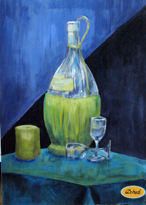 Opstilling natura morte moderne kunst art kunst charlotte scheel konstruktion studier construction stuides