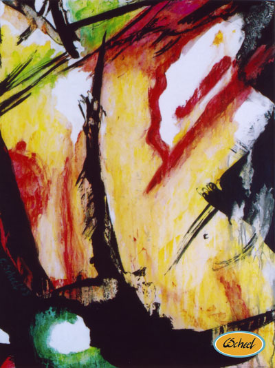 abstrackt-painting-abstrak-maleri-kunst-gul-orange-sort-c-scheel