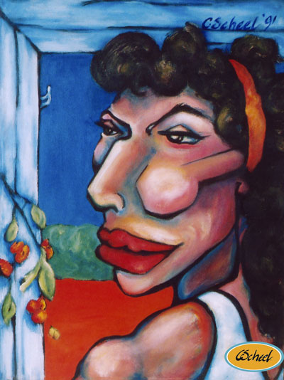 woman kvinde portrait portræt maleri painting
