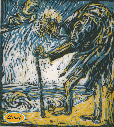 linocut art grafic grafik kunst eventyr eventure