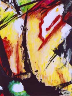 abstrackt-painting-abstrak-maleri-kunst-gul-orange-sort-c-scheel