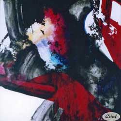 tence-styrke-red-black-knude-abstrakt