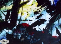 abstraktion abstract vand water hav ocean maleri painting charlotte scheel